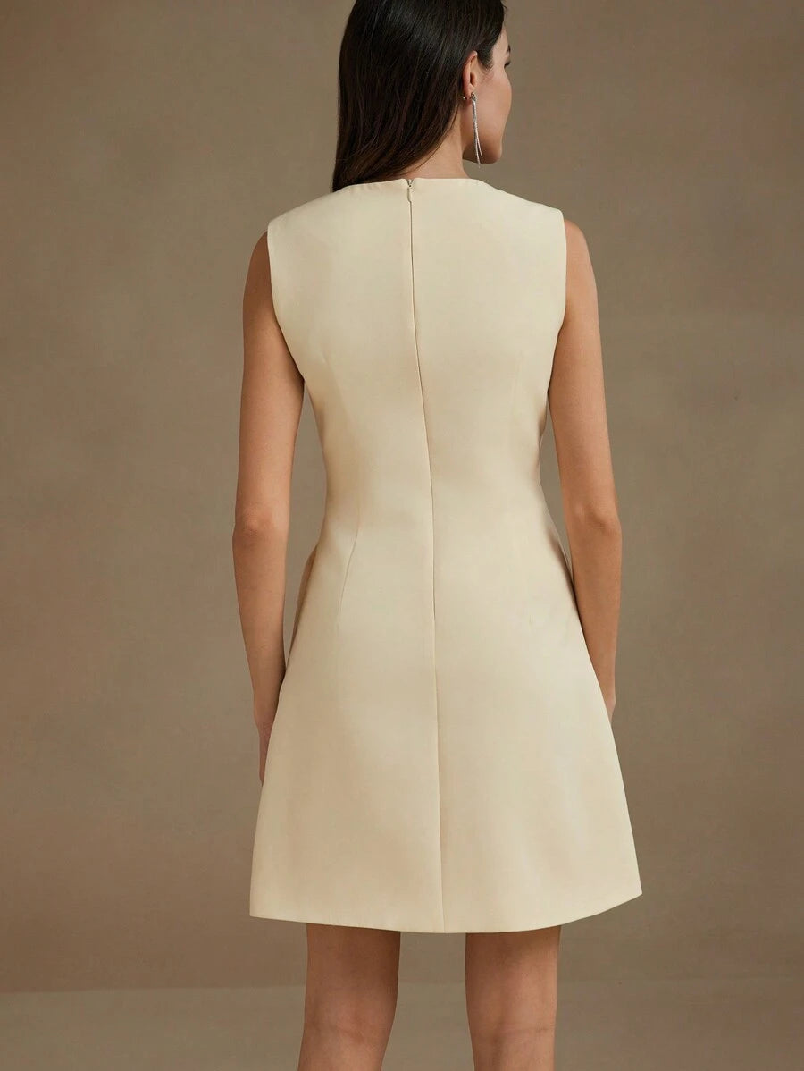 Vestido elegante unicolor