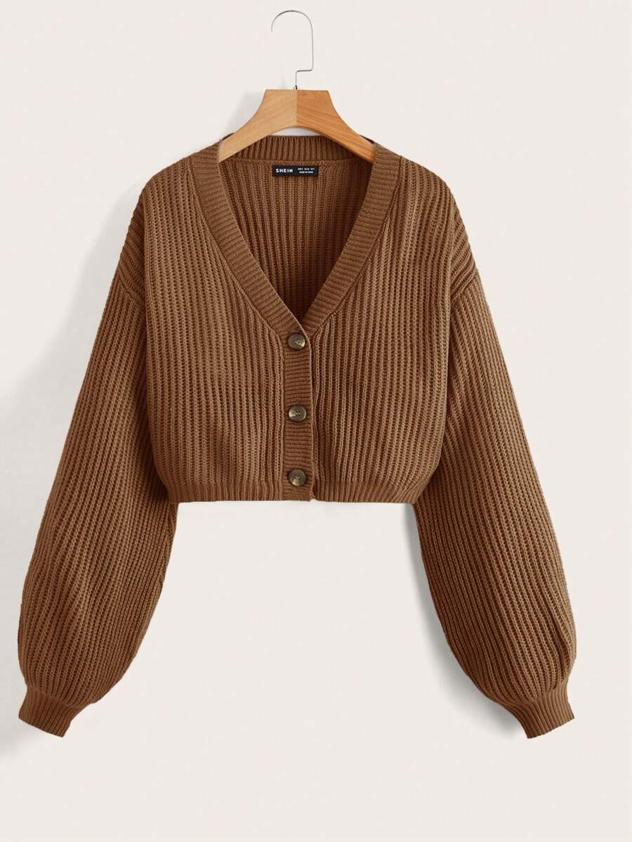 Cardigan de punto con patrón floral