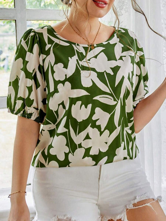 Blusa con estampado floral