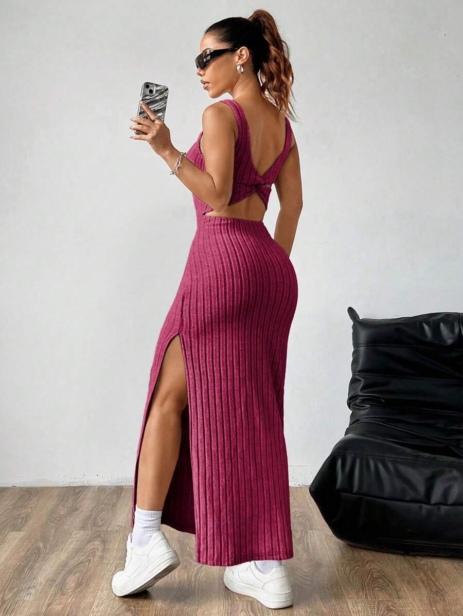 Vestido con abertura casual