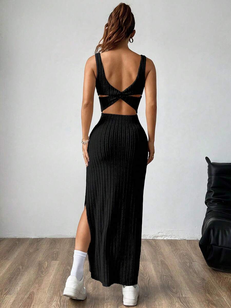 Vestido con abertura casual