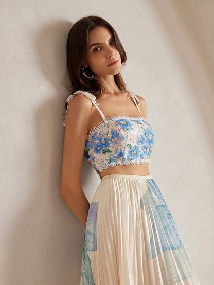Top de tirantes con estampado floral
