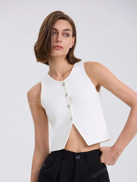 Chaleco casual con botones
