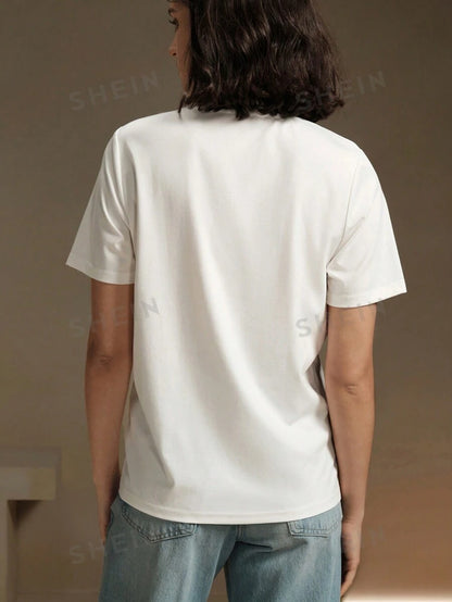 Camiseta casual con brillos