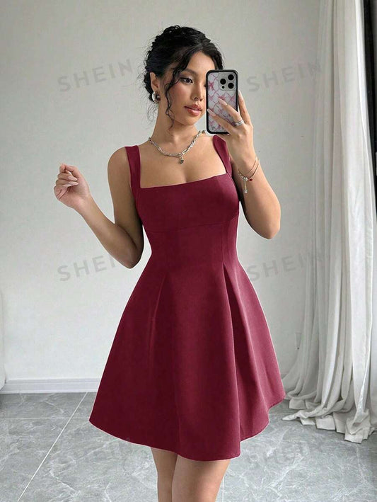 Vestido casual unicolor