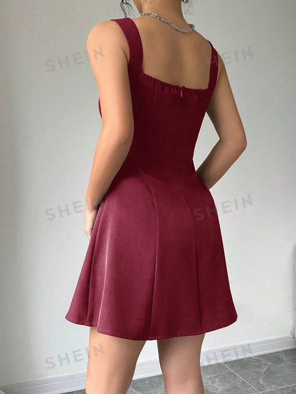 Vestido casual unicolor