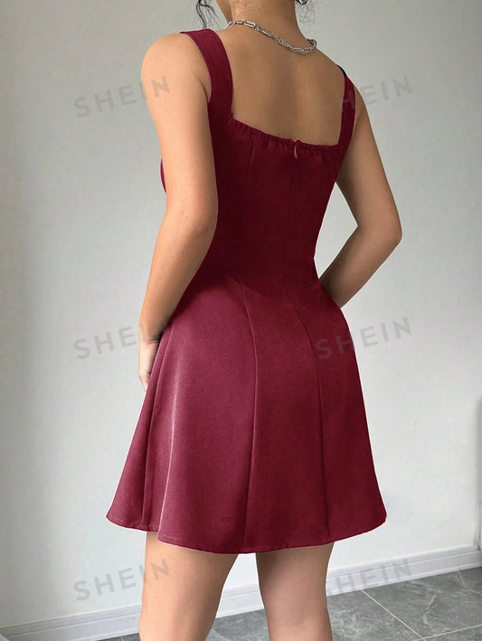 Vestido casual unicolor
