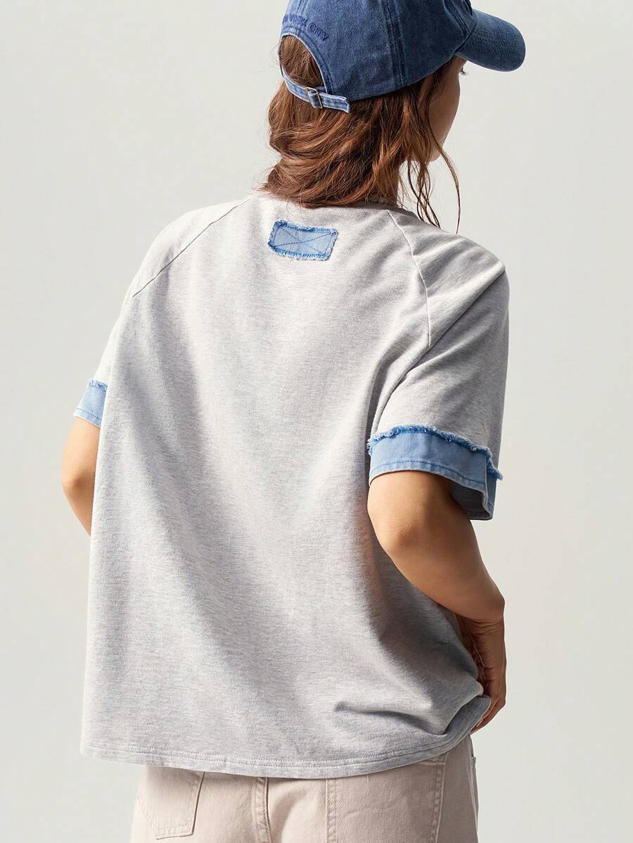 Camiseta casual estampada oversized
