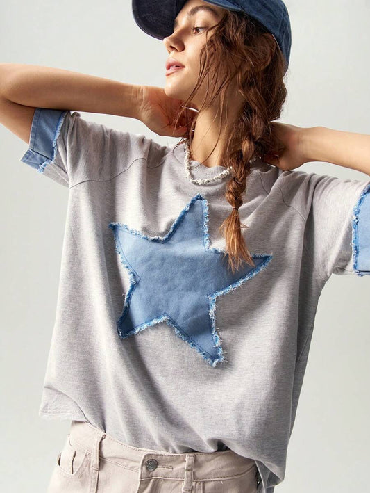 Camiseta casual estampada oversized