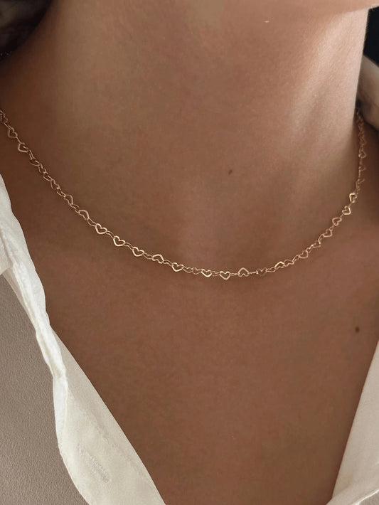 Collar de corazones