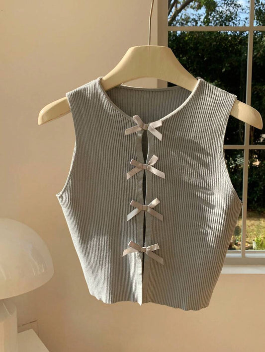 Blusa casual de lazos