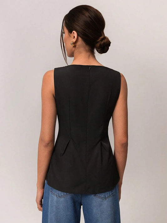 Blusa unicolor casual