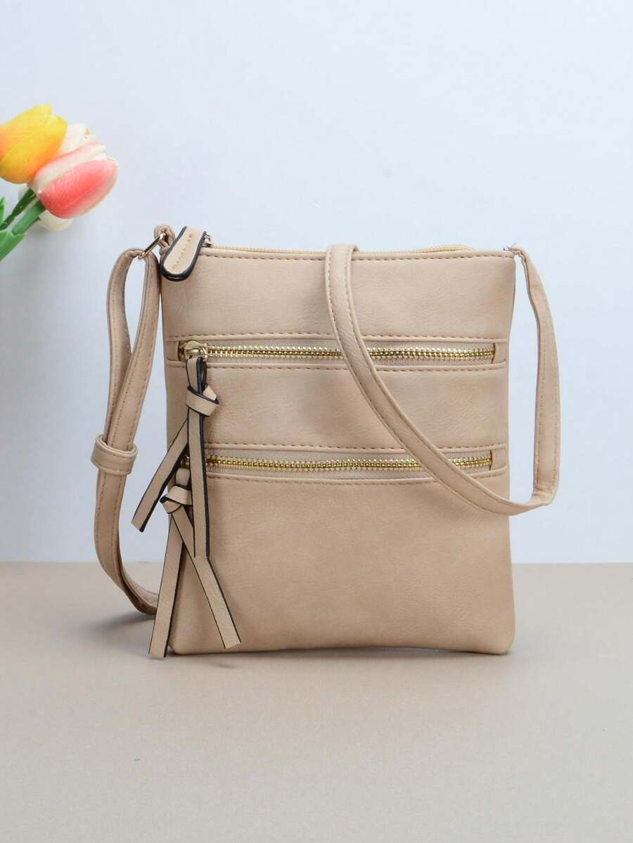 Bolso cruzado unicolor