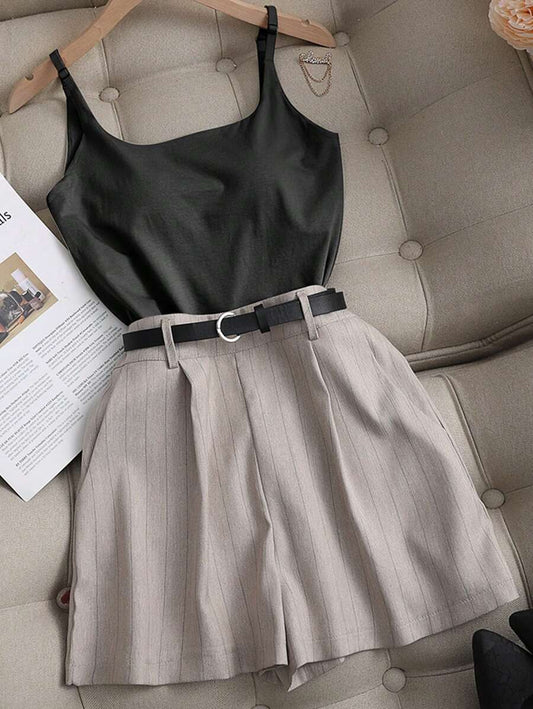 Shorts casuales corte alto