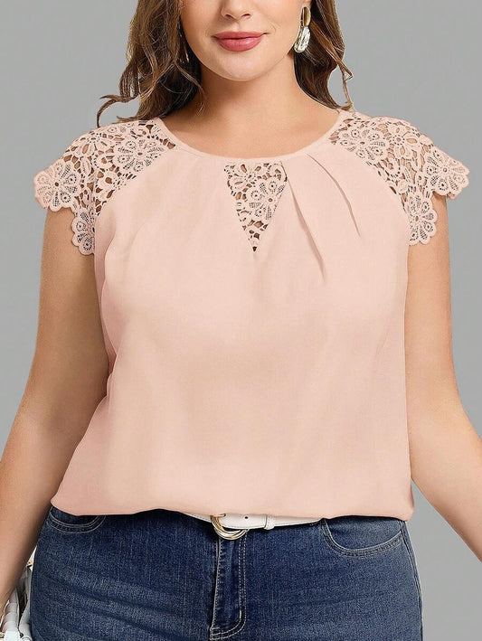 Blusa con manga de encaje