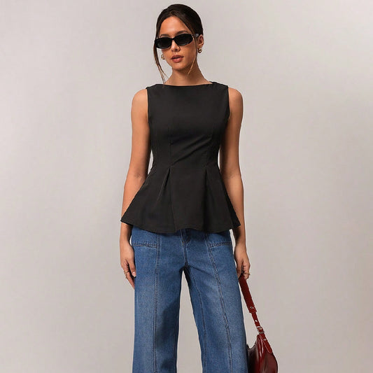 Blusa unicolor casual