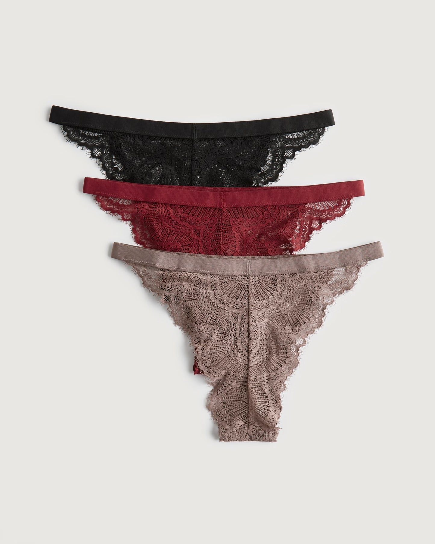 3 Pack Panties tipo bikini de encaje