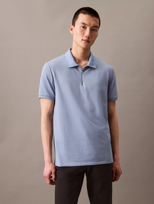 Chemise regular unicolor con cremallera