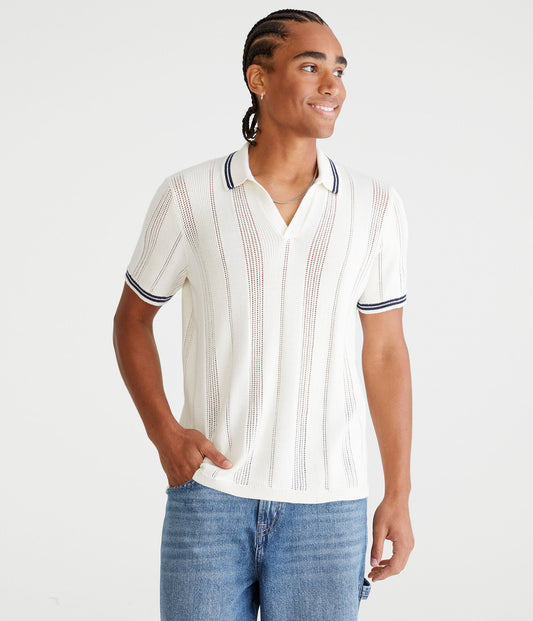Chemise de suéter con tejido de puntos y ribete
