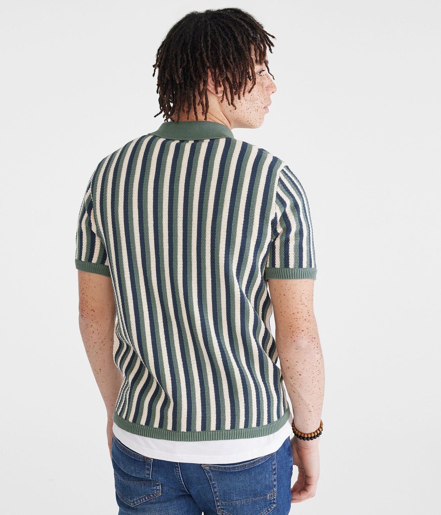 Chemise de suéter con rayas verticales