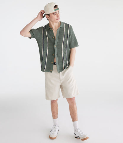 Camisa manga corta con tejido de puntos