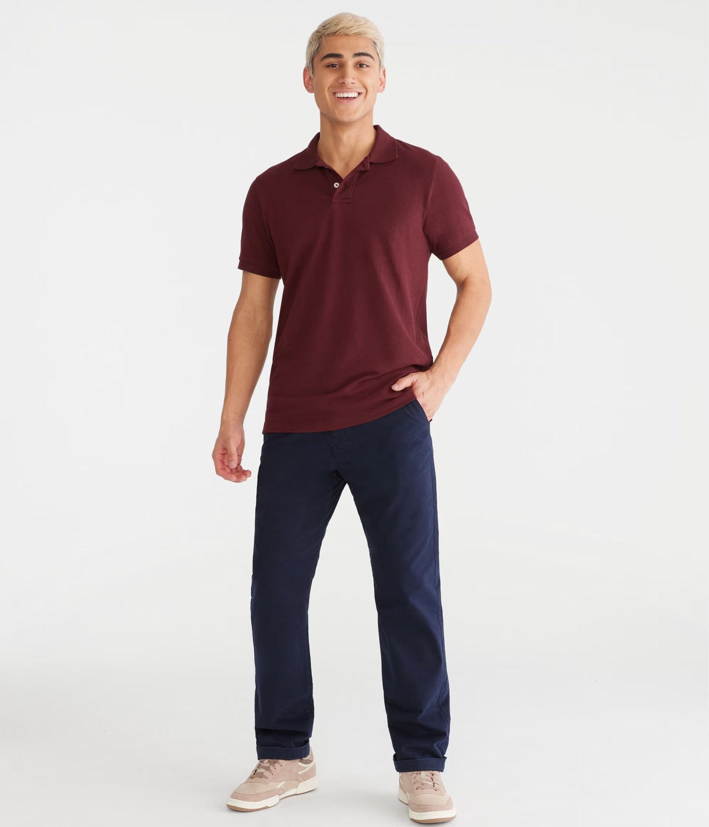 Pantalon chino semi ajustado