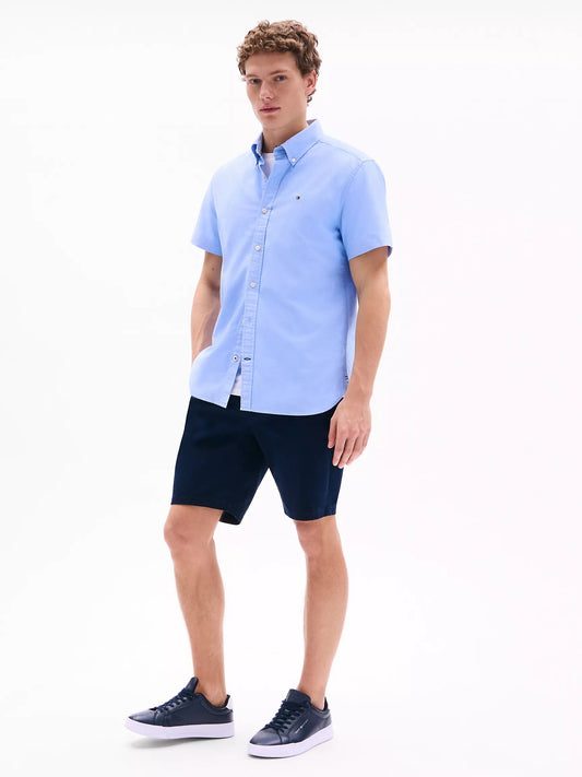 Camisa manga corta unicolor Oxford