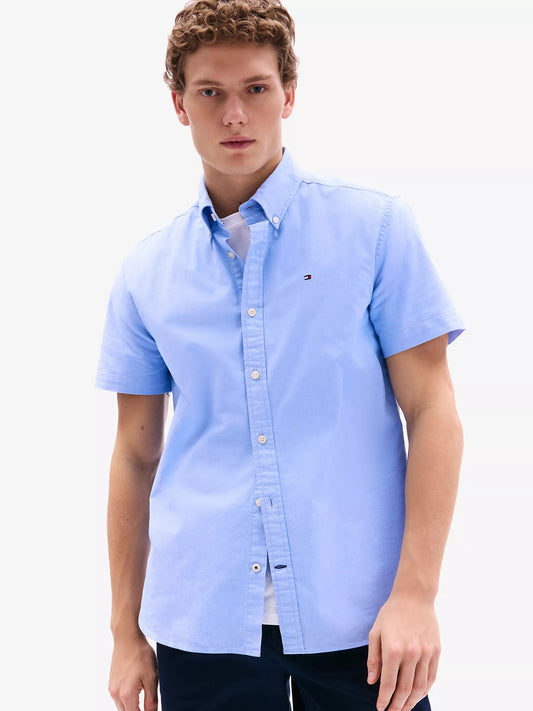 Camisa manga corta unicolor Oxford