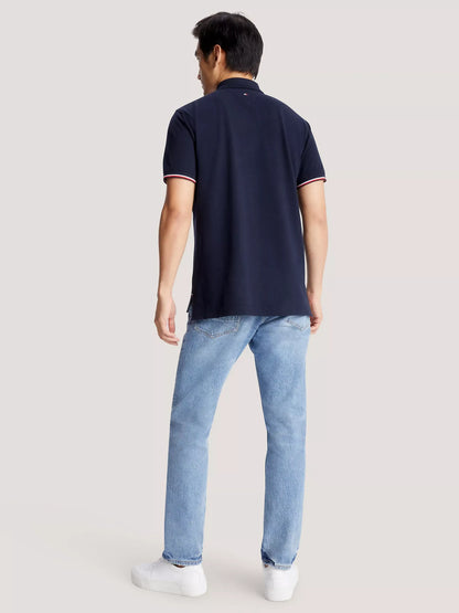 Chemise con bordado y franja central