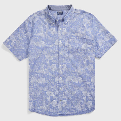 Camisa manga corta oxford con estampado
