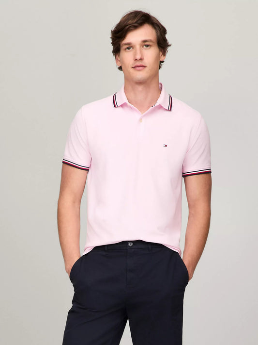 Chemise unicolor con cuello ribeteado