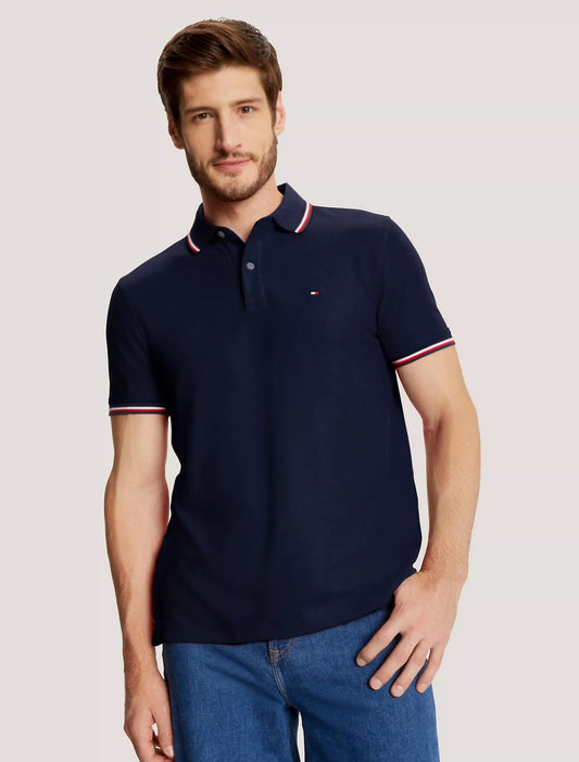 Chemise unicolor con cuello ribeteado