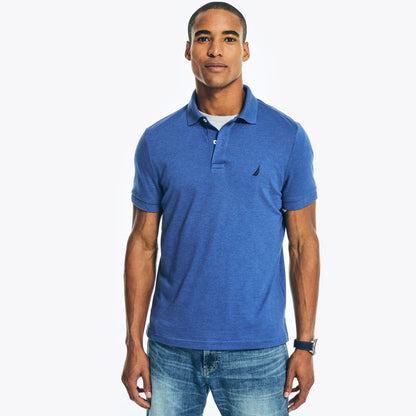 Chemise de algodón ajustada unicolor con logo