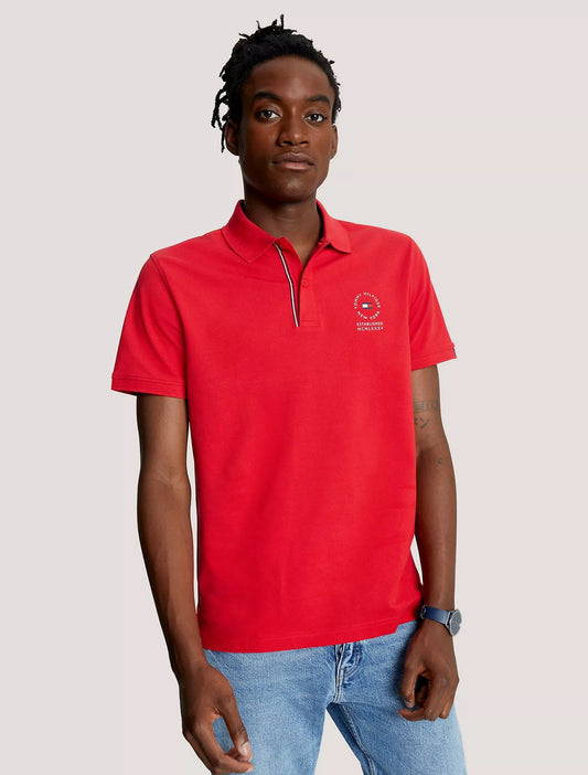 Chemise unicolor con logo circular