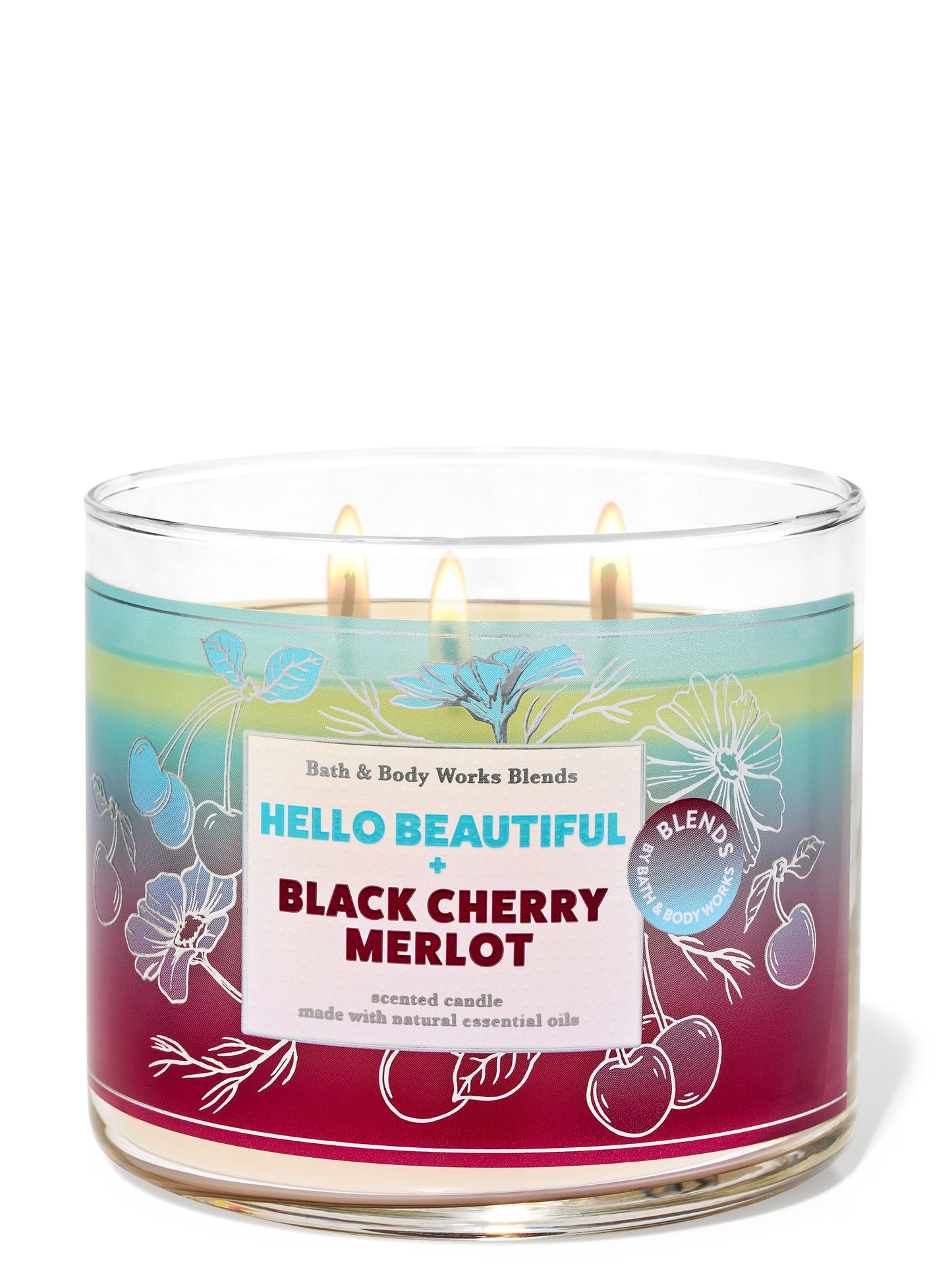 Vela 3 mechas Hello Beautiful & Black Cherry Merlot