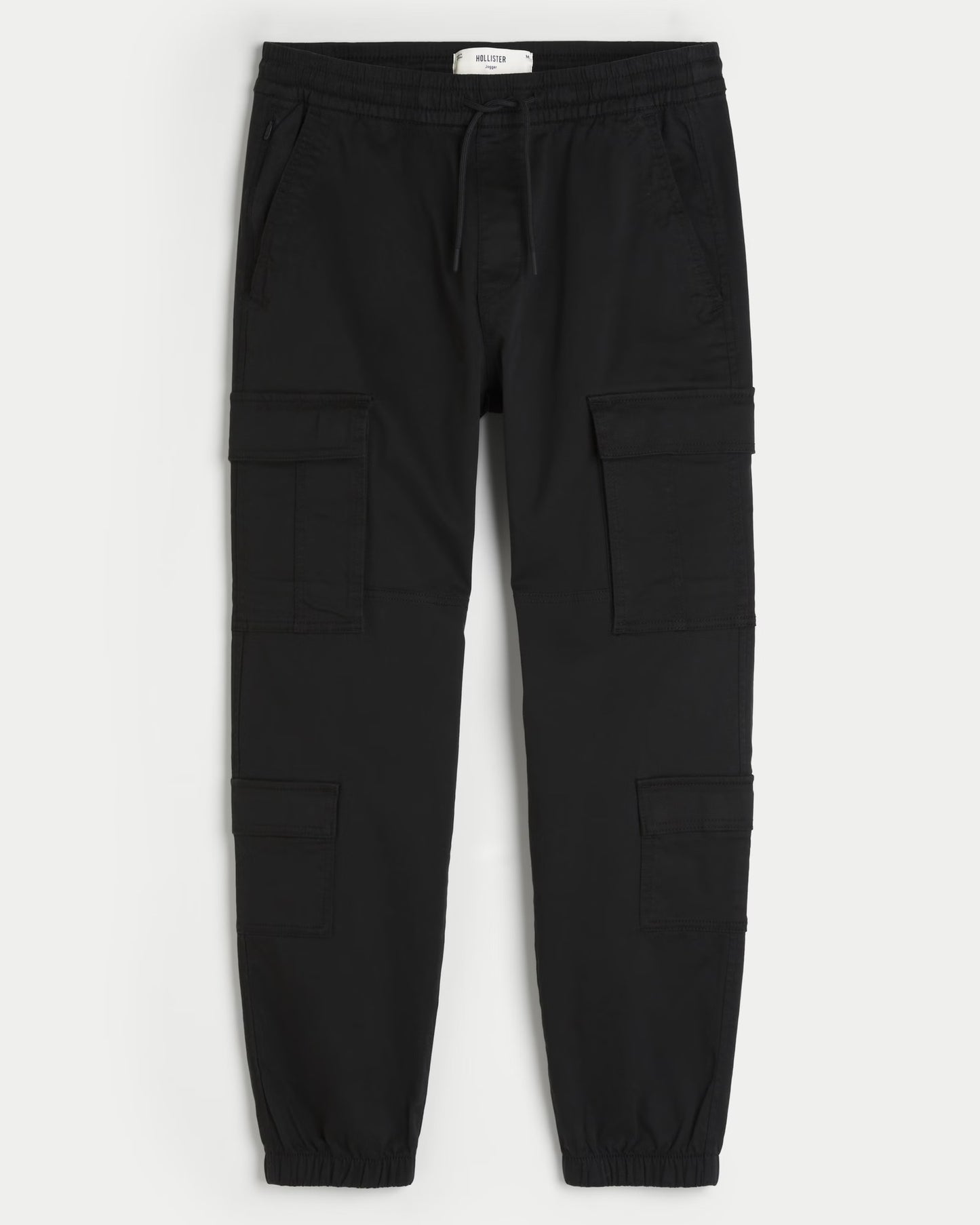 Pantalón cargo tipo jogger holgado de sarga