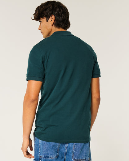 Chemises ajustado unicolor con logo