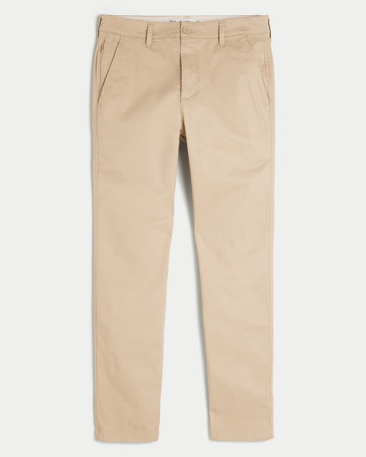 Pantalón chino ajustado con cremallera