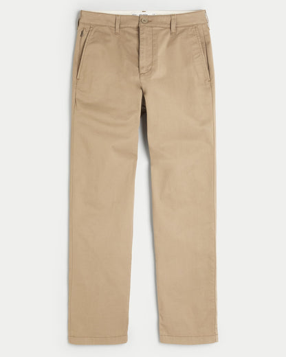 Pantalón chino recto con cremallera