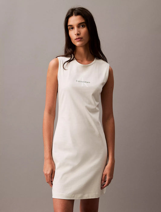 Vestido sin mangas con estampado central