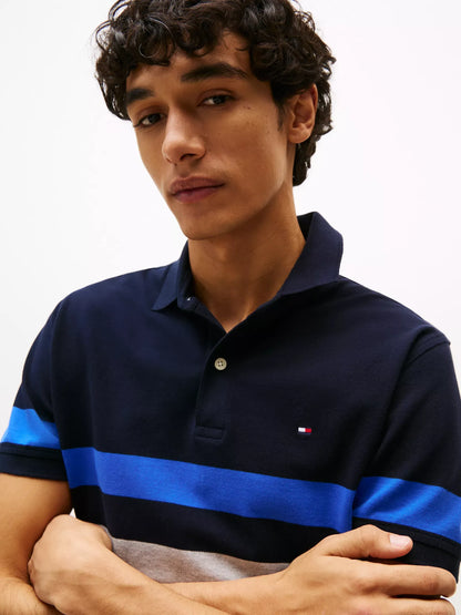 Chemise de colores combinados en franjas