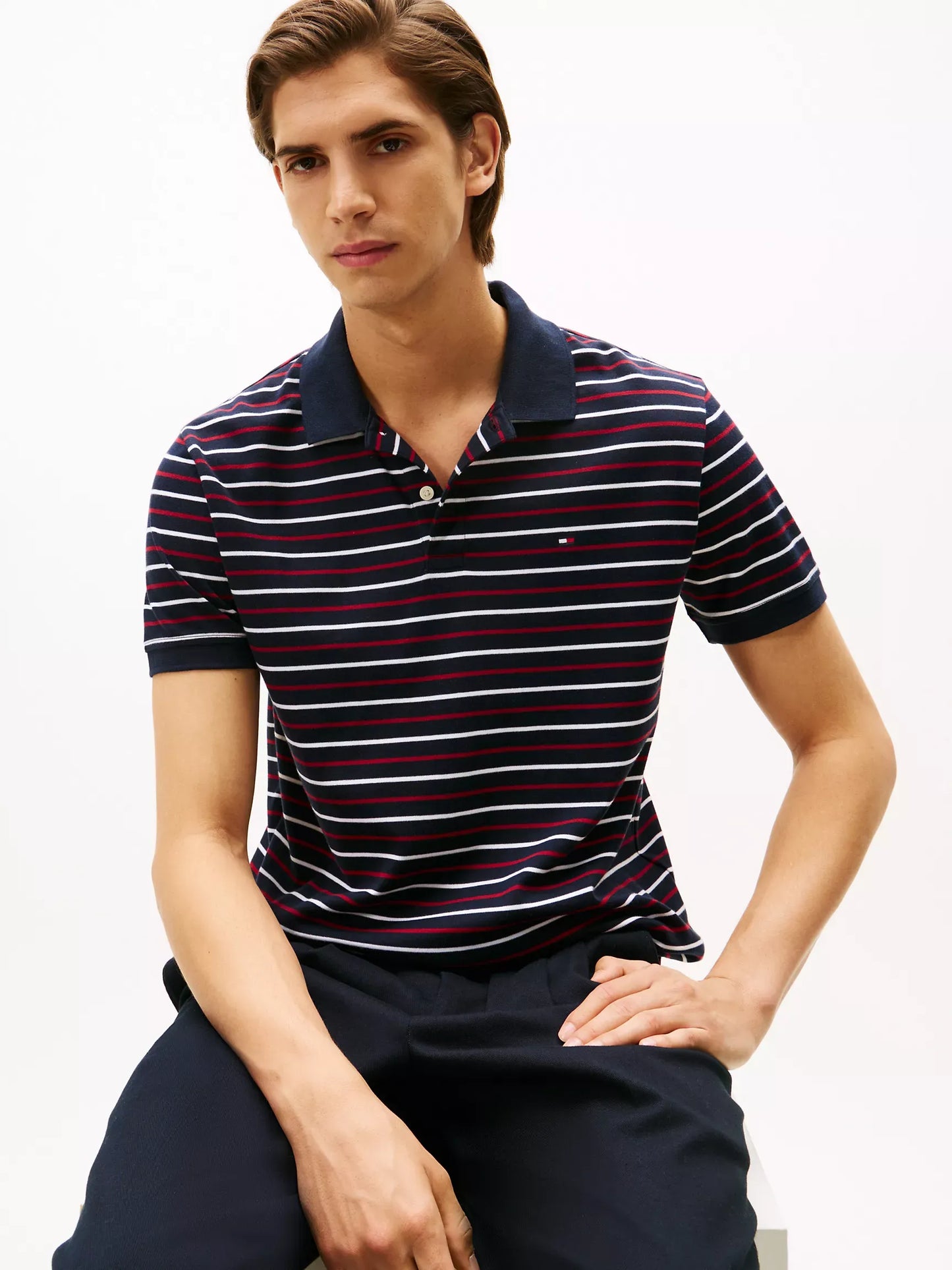 Chemise regular con patrón de rayas