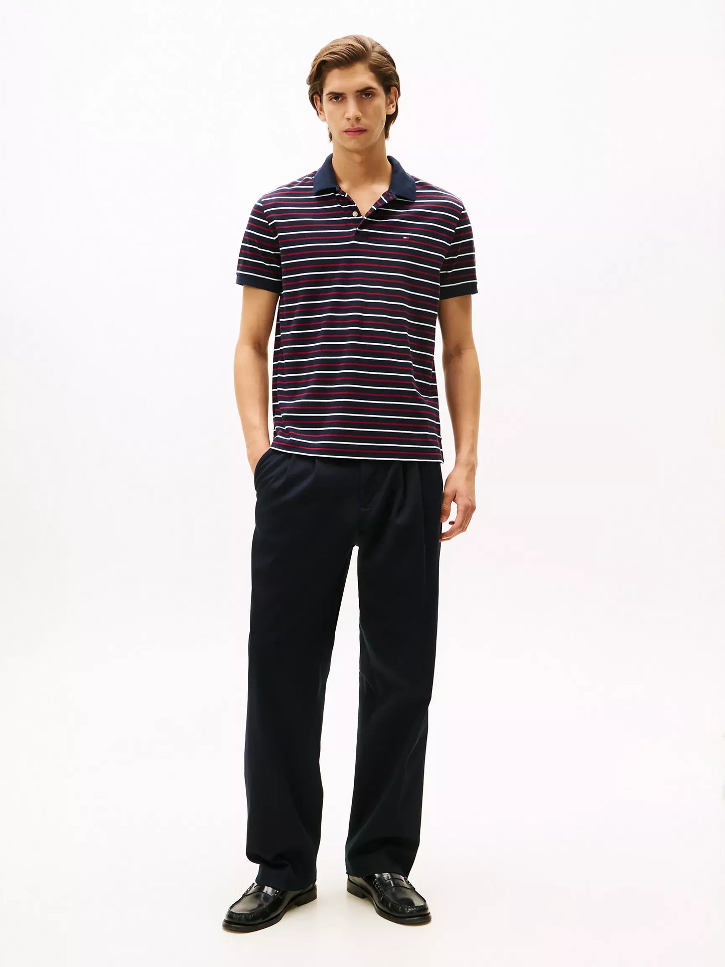 Chemise regular con patrón de rayas