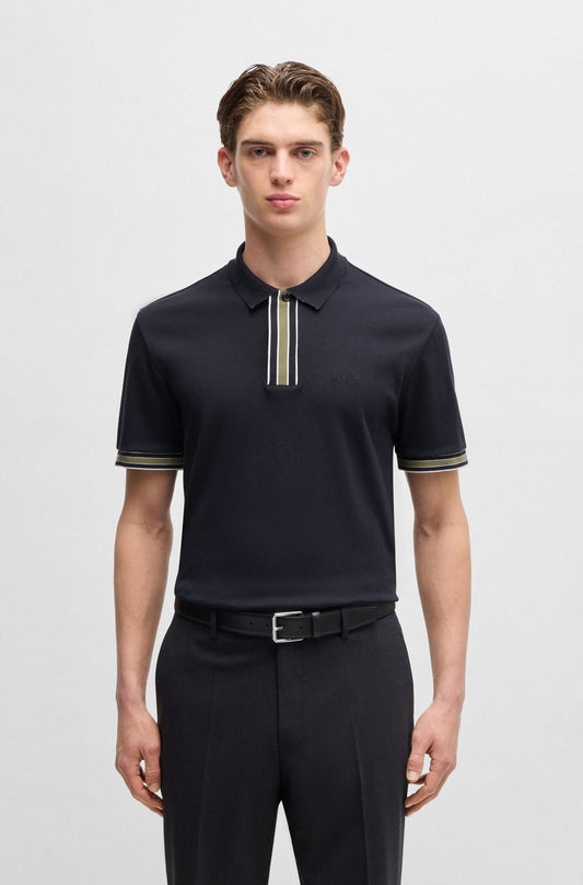 Chemise de algodón con ribete en contraste