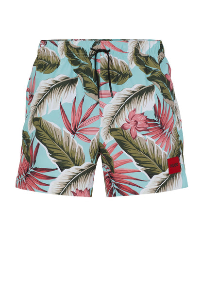 Traje de baño con estampado de palmas 5" secado rápido