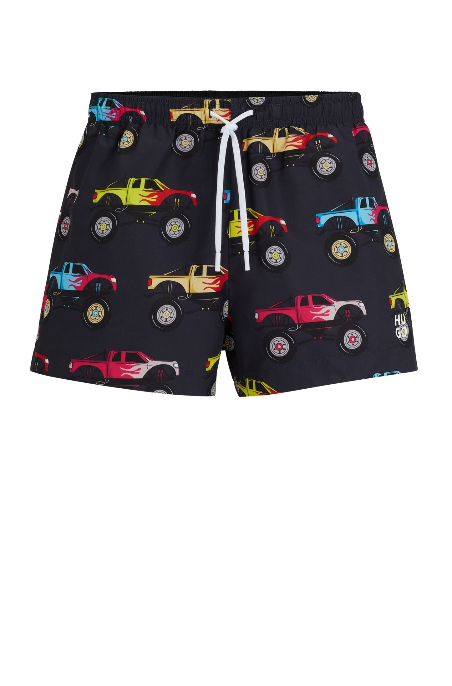 Traje de baño con estampado de auto 5" secado rápido
