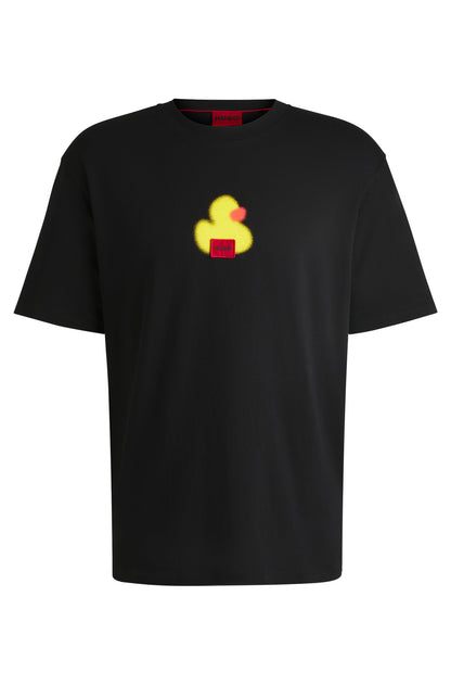 Franela cuello redondo con estampado de pato