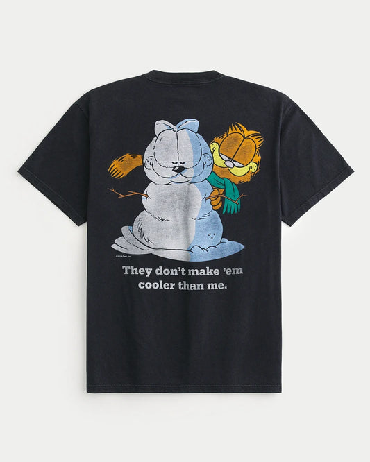 Franela holgada con estampado de Garfield
