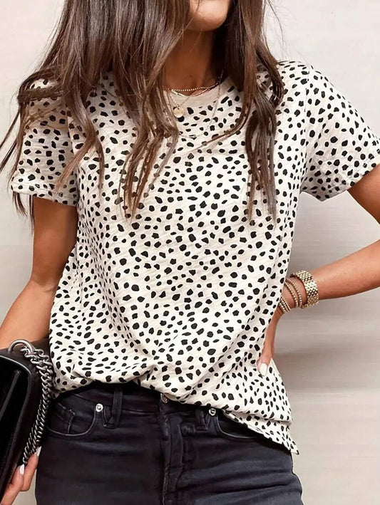 Blusa manga corta de pintas