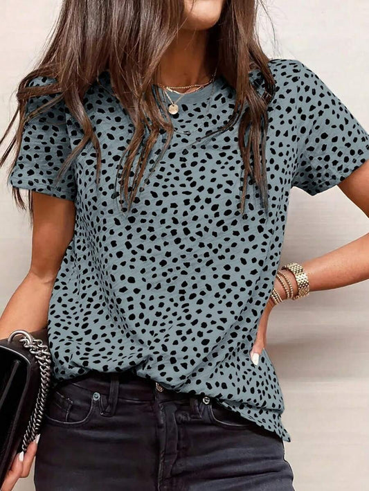 Blusa manga corta de pintas